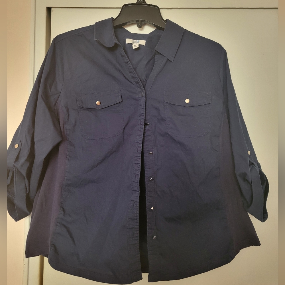 Croft&Borrow Navy Blue PXL blouse.